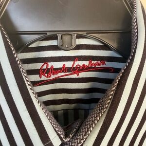 Robert Graham Black/light blue Striped long sleeve Button Down Dress Shirt